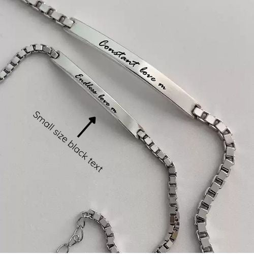 Silver Message Bar Bracelet