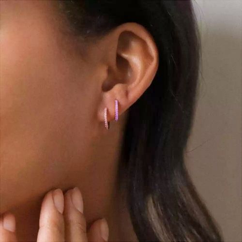 Starlight Birthstone Huggie Earrings