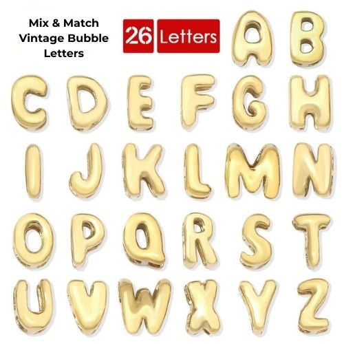 Mix & Match Vintage Bubble Letters