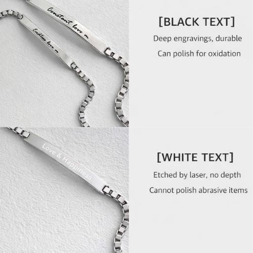 Silver Message Bar Bracelet
