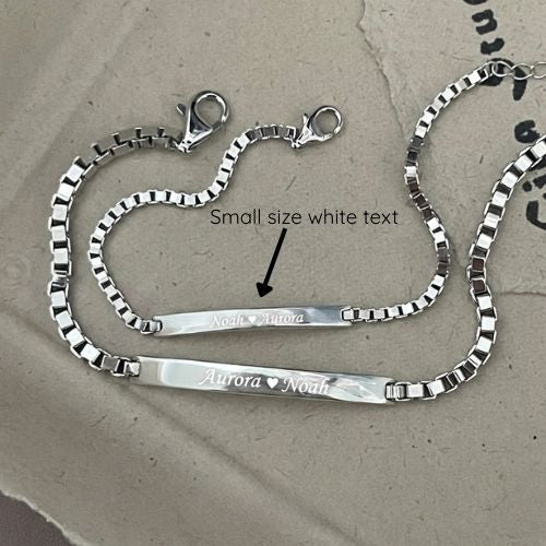 Silver Message Bar Bracelet