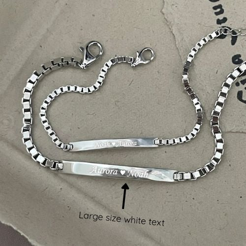 Silver Message Bar Bracelet