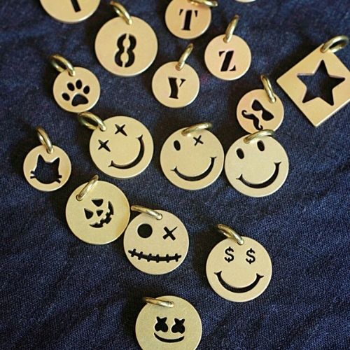 Vintage Brass Keychain Numbers