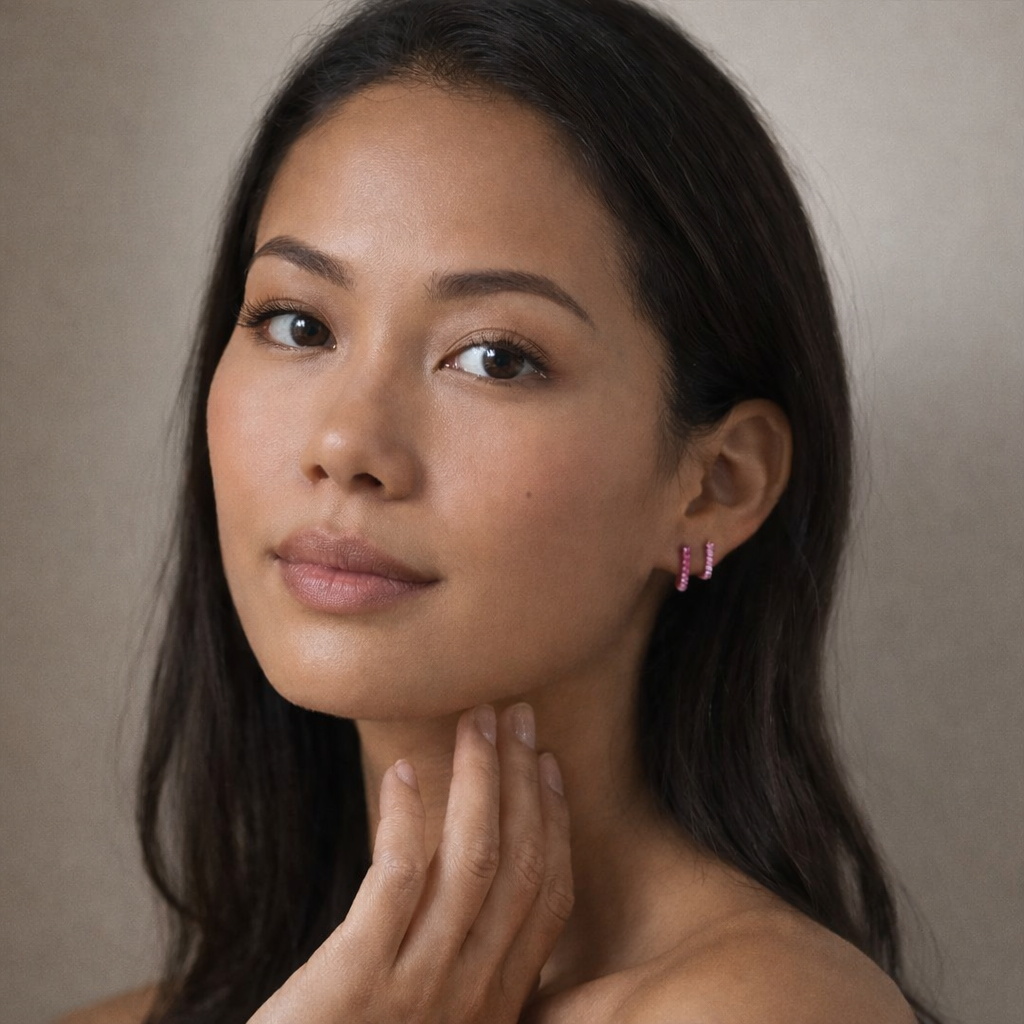 Starlight Birthstone Huggie Earrings