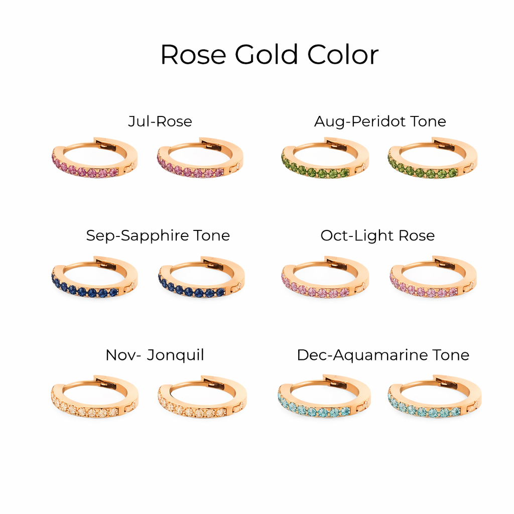 Starlight Birthstone Huggie Earrings
