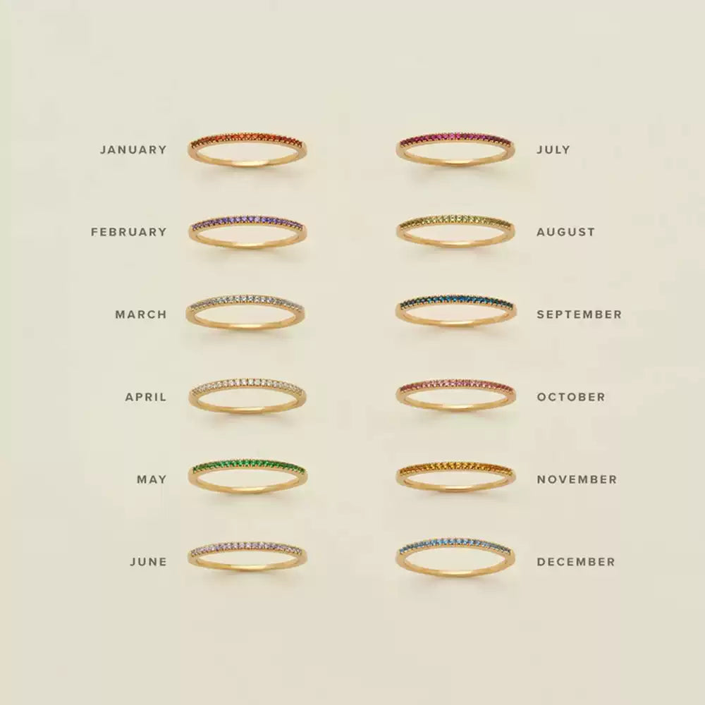 Starlight Birthstone Rings